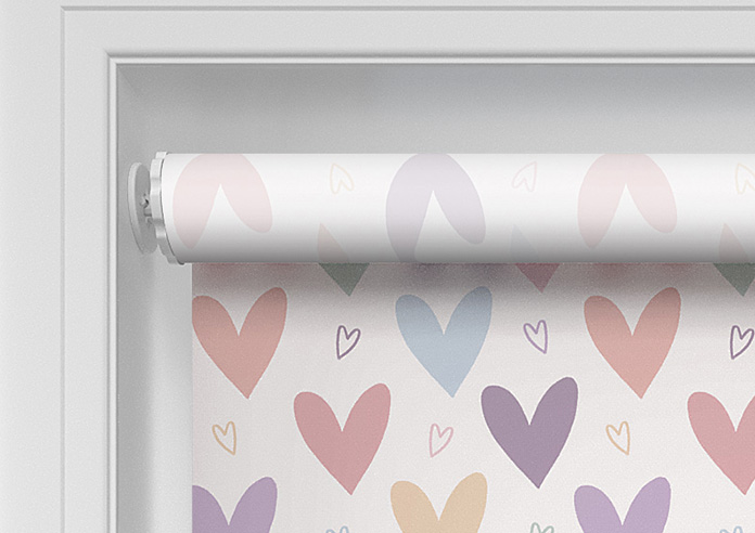 Pastel Hearts, Multi - Twist&Fit Roller Blind - Image 10